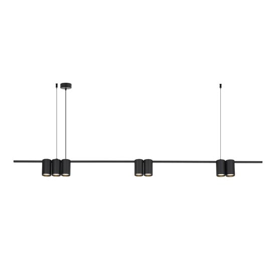 Fantasia Fantasia ISE hanglamp, 7x GU10-fitting, zwart, snoerlengte 150 cm, lichtbron niet inbegrepen, Deco-collectie