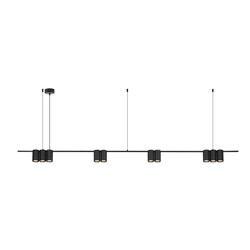 Suspension Fantasia ISE, 10x GU10, 180 cm, noir – collection Deco