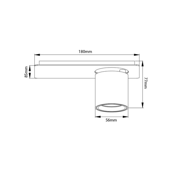 Fantasia Fantasia OYO LED spotlight, single-light fixture from the Deco collection, bronze-coloured finish.