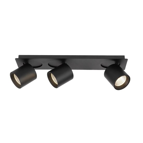 Fantasia Foco LED de techo Fantasia OYO de la colección Deco, negro, con 3 puntos de luz y fuente LED integrada.