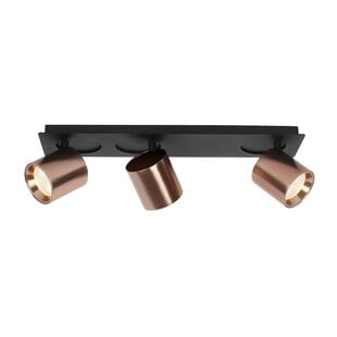 Fantasia OYO LED ceiling spotlight, 3-light, bronze finish