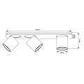 Fantasia Fantasia OYO foco de techo LED con 3 puntos de luz, acabado bronce, colección Deco