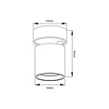 Fantasia Fantasia OYO runder LED-Spot in Weiß mit fest verbauter LED-Lichtquelle, aus der Deco-Kollektion von Fantasia.