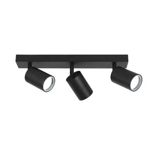 Fantasia Inaki spot en saillie a 3 points lumineux, noir