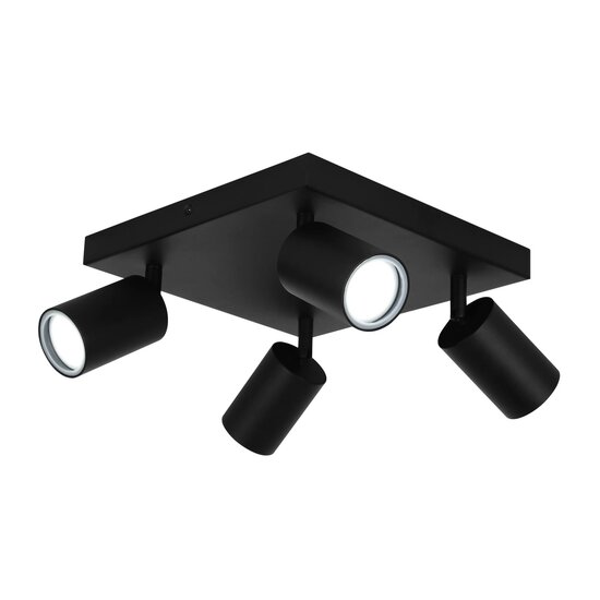 Fantasia Fantasia INAKI spot de plafond à 4 lumières, coloris noir, collection Deco, source lumineuse non incluse