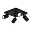 Fantasia Fantasia INAKI ceiling spotlight, 4-light fixture in black from the Deco collection, light source not included