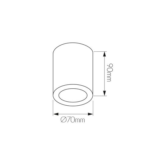 Fantasia Fantasia Batu spot en saillie, modele compact en noir, adapte a un usage interieur