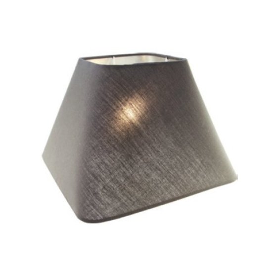 Abat-jour en tissu noir/écru/taupe carré 250mm pour ARM-304/306
