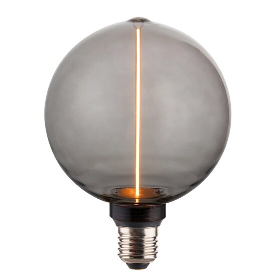 Fantasia Fantasia Decoline Globe LED-Lampe E27, 3,5W, 1800K extra warmes Licht, dimmbar, Smoke-Grey-Glas