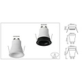 Fantasia Fantasia Deep Deco Mini ring for recessed spotlight black - trim ring for the Deep Deco mini spot