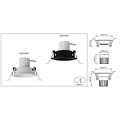 Fantasia Fantasia Deep Deco Mini spot LED encastrable orientable, finition blanche, pour éclairage d'accentuation