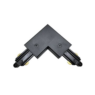 Fantasia Track 1F L-connector zwart met aarde aan buitenzijde