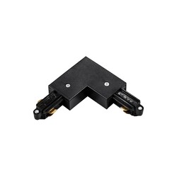 Fantasia TRACK 1F L-connector zwart, aarde binnenzijde