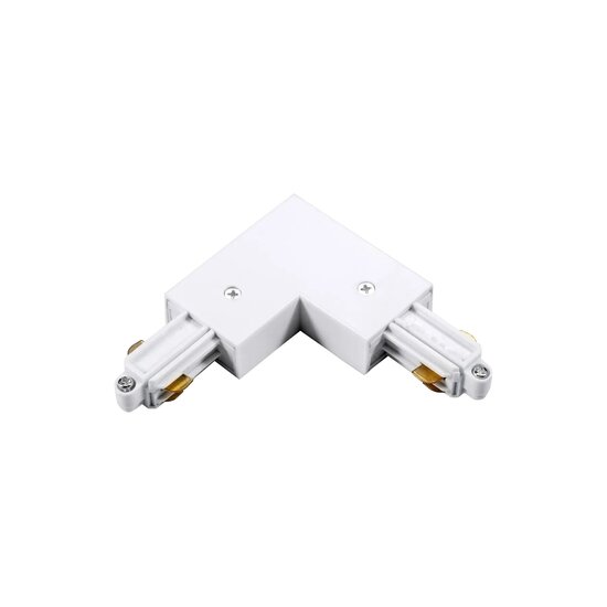 Fantasia Fantasia TRACK 1F L-connector, white – corner connector for 1-phase track system with inside earth contact