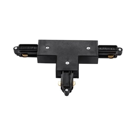 Fantasia Fantasia TRACK 1F conector en T negro – pieza de unión para carril monofásico con toma de tierra interna, colección Deco