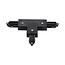Fantasia Fantasia TRACK 1F conector en T negro – pieza de unión para carril monofásico con toma de tierra interna, colección Deco
