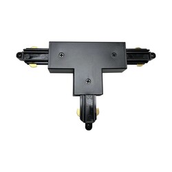Fantasia TRACK 1F T-connector with earth contact, black