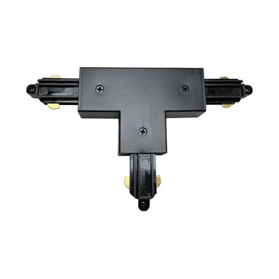 Fantasia Fantasia TRACK 1F T-Verbinder, schwarz – einphasiges Schienensystem-Teil mit Erdungskontakt außen, Kollektion Deco