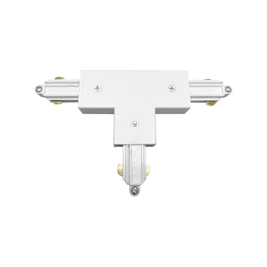 Fantasia Conector en T Fantasia Track para carril monofásico, blanco, con contacto de tierra exterior