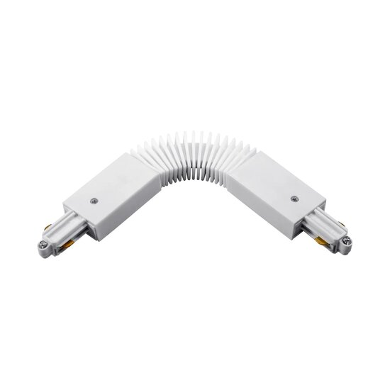 Fantasia Fantasia Track 1F, flexibler Verbinder in weiß, für 1-Phasen-Schienensysteme, verbindet Schienenteile im Winkel