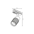 Fantasia Fantasia NYSAL surface-mounted track spot for single-circuit (1-phase) rail, black, Premium collection