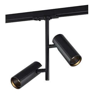 Fantasia ORYX track spot for 1-circuit rail, 2 light points, black