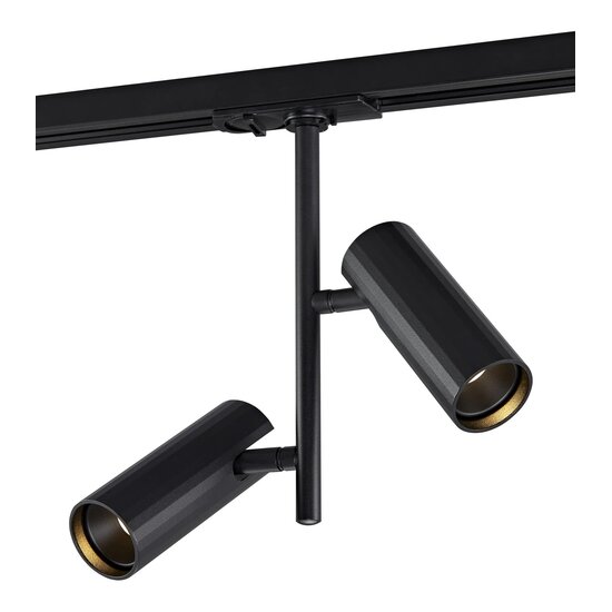 Fantasia Fantasia ORYX track spot in black, for 1-circuit track rails, with 2 light points, from the Deco collection.