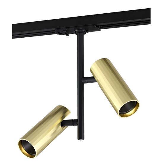 Fantasia Fantasia Oryx spot sur rail, or, 2 points lumineux, pour rail monophasé – collection Deco