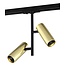 Fantasia Fantasia Oryx railspot 2-lichts goud – opbouwspot met 2 lichtpunten voor 1-fase railsystemen, uit de Deco-collectie