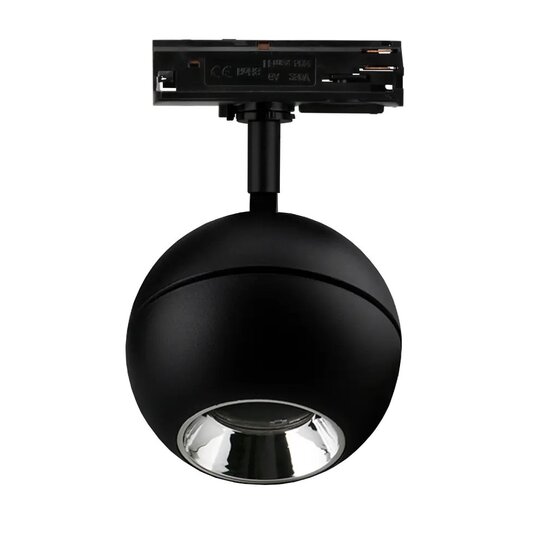 Fantasia Fantasia Orbit LED trackspot voor railsysteem, 6W of 9W vermogen, 2700K warm wit licht en dimbaar.
