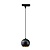 Fantasia Orbit LED track pendant 6W/9W dimmable 2700K black aluminium