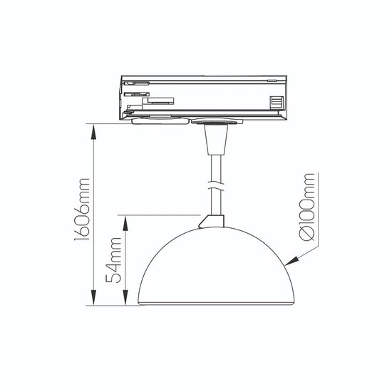 Fantasia Fantasia Orbit suspension LED pour système sur rail, 6W ou 9W, 2700K blanc chaud, gradable