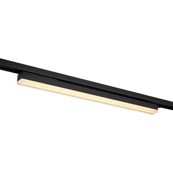 Fantasia Linar LED module for the Infinitus track system, 13.8W, 1163 lumen, 2700K warm white, IP20, dimmable, black aluminium, 534 mm deep