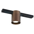 Fantasia Foco de superficie redondo Fantasia Babar para bombilla GU10, compatible con carril monofásico, acabado bronce cepillado