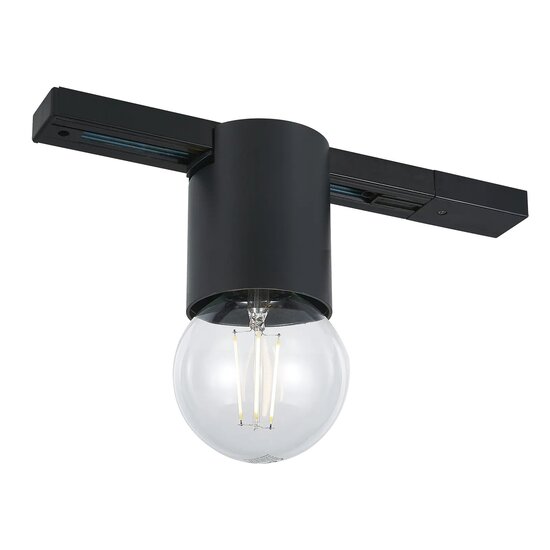 Fantasia Fantasia Babu surface-mounted spot for E27 bulb, suitable for single-phase track systems, black