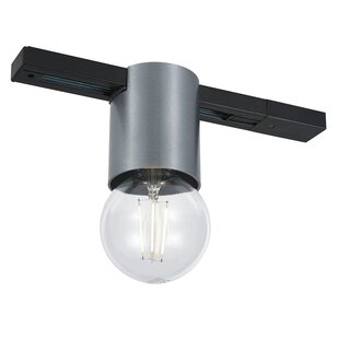 Fantasia BABU ceiling track spot, single-phase, brushed steel