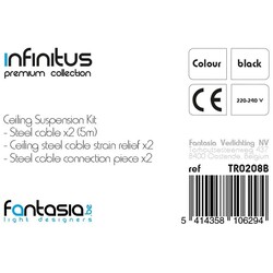 Fantasia Infinitus suspension kit black for pendant lamps