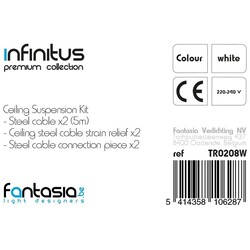 Fantasia Infinitus Aufhängeset für Pendelleuchten, weiß