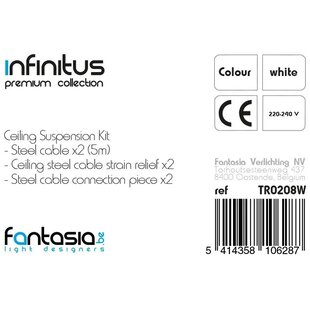 Fantasia Infinitus suspension kit for pendant lights, white