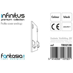 Fantasia INFINITUS end cap black for aluminium LED profile