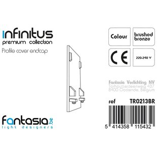 Fantasia INFINITUS end cap for LED profile cover in bronze
