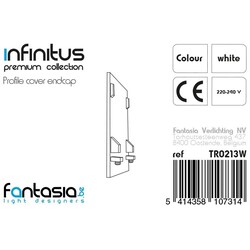 Fantasia Infinitus end cap for LED profile system, white