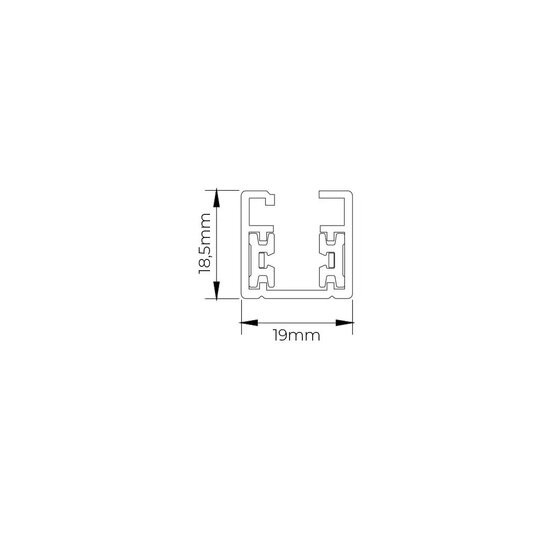 Fantasia Fantasia MICRO LINE Mini single-phase track for track lighting, 1000 mm length, white, Premium collection