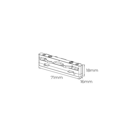 Fantasia Fantasia Micro Line linear connector in black, used to join straight sections of the Micro Line track system.
