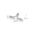 Fantasia Fantasia Micro Line conector en T negro, une dos secciones de carril Micro Line en forma de T, colección Premium
