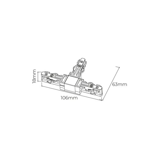 Fantasia Fantasia Micro Line T-Verbinder weiß - Verbindungsstück für das Micro Line Schienensystem