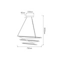 Fantasia Fantasia BOA XL Pendelleuchte in Schwarz, Durchmesser 73 cm, dimmbare SMD-LED 88W / 3080 Lumen, 3000K warmweiß, 3 Meter Kabel