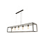 Fantasia Fantasia Kago suspension rectangulaire XL 180cm en finition rouille, 5 points lumineux à douille E27
