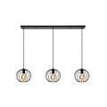 LUCIDE LUCIDE DANZA - Lámpara colgante elegante en negro con 3xE27