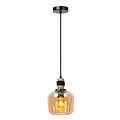 LUCIDE LUCIDE ILONA - Stijlvolle Hanglamp met Amber Glas